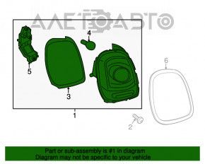 Фонарь правый Mini Cooper F56 3d 14-18 дорест галоген