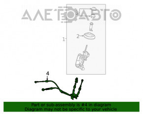 Cablu de schimbare a treptelor de viteze pentru Fiat 500 12-17, cutie de viteze manuală