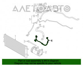 Tubul de aer condiționat condensator-compresor Mini Cooper F56 3d 14-