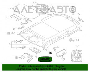 Плафон освещения передний Mini Cooper F56 3d 14- без люка