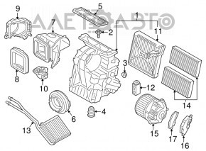 Actuator motor pentru ventilatorul de încălzire Mini Cooper F56 3d 14-