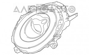 Far stânga față Mini Cooper F56 3d 14-19 gol, halogen, faruri galbene, indicator de direcție, grilă