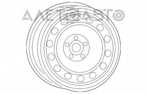 Roata de rezerva pentru Fiat 500L 14- R16