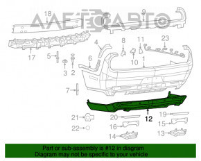 Buza bara spate Dodge Challenger 15-19 restilizat 3.6 pentru senzorii de parcare.