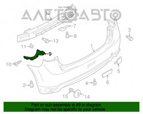 Suportul pentru bara spate stânga Mitsubishi Outlander Sport ASX 10-17