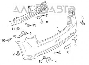 Крепление заднего бампера правое Mitsubishi Outlander Sport ASX 10-17 новый OEM оригинал