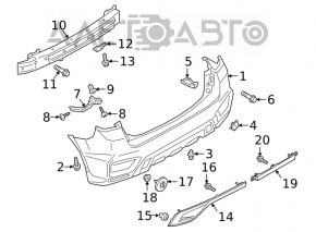 Amplificatorul de bara spate Mitsubishi Outlander Sport ASX 10-