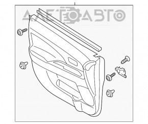 Обшивка двери карточка передняя правая Mitsubishi Outlander Sport ASX 13-17 черн тряпка