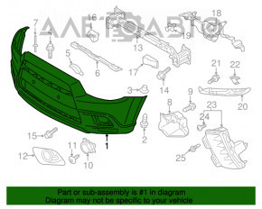 Бампер передний голый Mitsubishi Outlander Sport ASX 16-19 рест