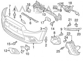 Grila radiatorului central pentru Mitsubishi Outlander Sport ASX 10-19, nouă, originală OEM.