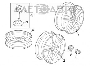 Suport roată de rezervă Honda Civic X FC 16-21