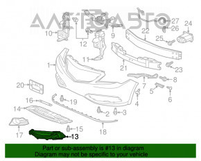 Grila bara fata stanga Acura ILX 13-15 pre-restilizare