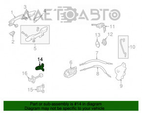 Buclele ușii din față dreapta superioară pentru Acura MDX 14-20