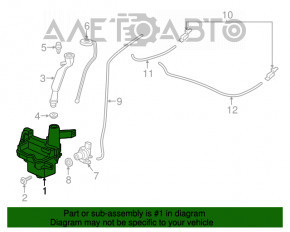 Rezervorul de spălare a parbrizului Acura ILX 13- fără gât