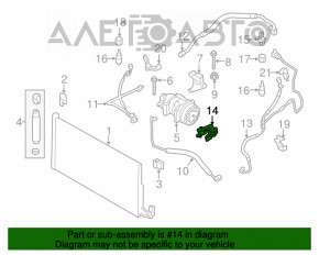 Furtunul de aer condiționat către condensatorul Mini Cooper Countryman R60 10-16