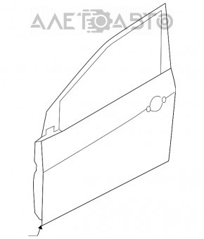 Дверь голая передняя левая Kia Forte 4d 14-18