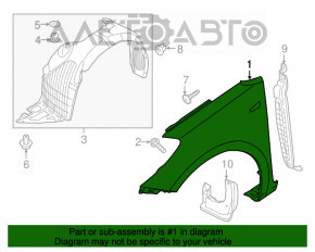 Aripa din față stânga Kia Forte 4d 14-18 roșu B4N