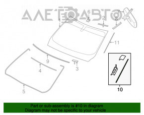 Moldura parbrizului stâng Infiniti JX35 QX60 13-