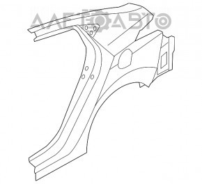 Aripa spate dreapta a un sfert Hyundai Elantra UD 11-16.