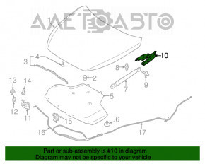 Bucla capotei stânga Infiniti Q50 14-