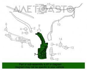 Rezervorul de spălare a parbrizului Jeep Cherokee KL 19- fără capac și senzor, nou, original OEM.