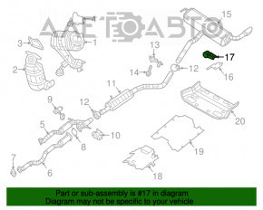 Кронштейн глушителя задний правый Jeep Cherokee KL 14-23