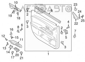 Capac oglindă interioară dreapta Mitsubishi Outlander 14-21 cu avertizor sonor.