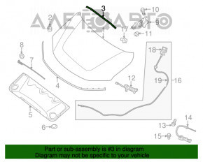 Garnitura capotei Infiniti JX35 QX60 13-