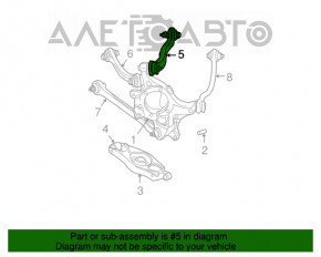 Maneta superioară spate stânga Chrysler 300 11- aluminiu