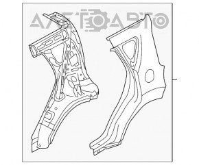 Aripa spate dreapta Kia Soul 14-19.