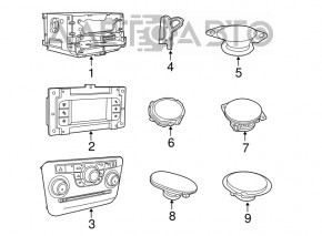 Monitorul, afișajul Chrysler 300 11-14 pre-restilizare, fără navigație.