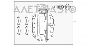 Суппорт передний левый Chrysler 300 11- 4 поршня