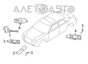 Modulul airbag SRS calculatorul airbag-urilor de siguranță Chrysler 300 13-17