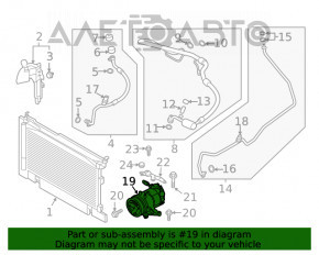 Compresorul de aer condiționat pentru Subaru Forester 19- SK