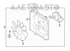 Difuzorul capacului radiatorului gol din dreapta pentru Subaru Forester 19- SK, nou, original OEM