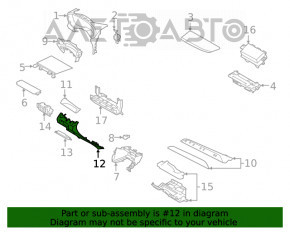 Capacul genunchiului șoferului Subaru Forester 19- SK negru