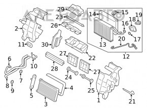 Evaporator Subaru Forester 19-SK nou original OEM