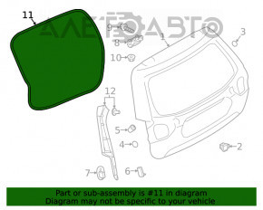 Garnitura de cauciuc pentru ușa portbagajului Subaru Forester 19- SK