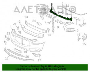 Bara de protecție frontală superioară pentru montare Infiniti JX35 QX60 13- nou OEM original