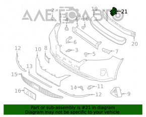 Grila amplificatorului de bara fata stanga Nissan Murano z52 15- noua originala OEM