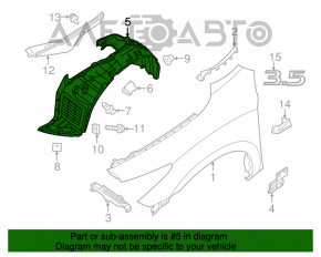 Bara de protecție față dreapta Infiniti JX35 QX60 13-15, nouă, originală