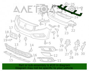 Suport bara fata centrala Honda Civic X FC 16-21 nou OEM original