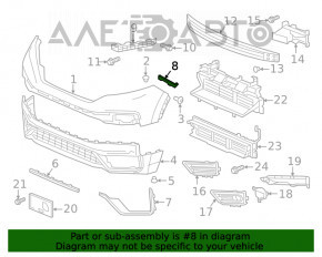 Крепление переднего бампера левое Honda CRV 17-22 OEM