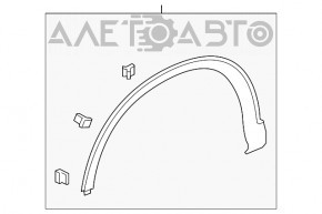 Capacul aripii din față stânga Honda CRV 17-22, nou, original