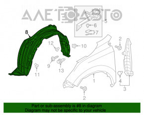 Bara de protecție față stânga Honda CRV 17-22 nouă originală OEM