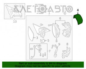 Крышка зеркала левая Honda Civic X FC 16-21