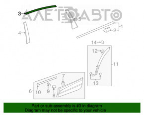 Moldura ușii spate dreapta superioară Honda CRV 17-22 crom