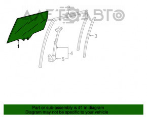 Стекло двери задней правой Honda CRV 17-22