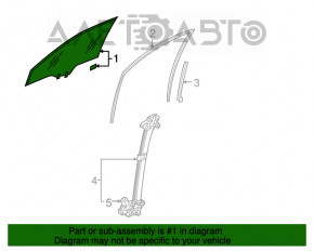 Стекло двери передней левой Honda CRV 17-22