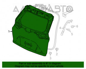Ușa portbagajului goală Honda CRV 17-22 nouă originală OEM